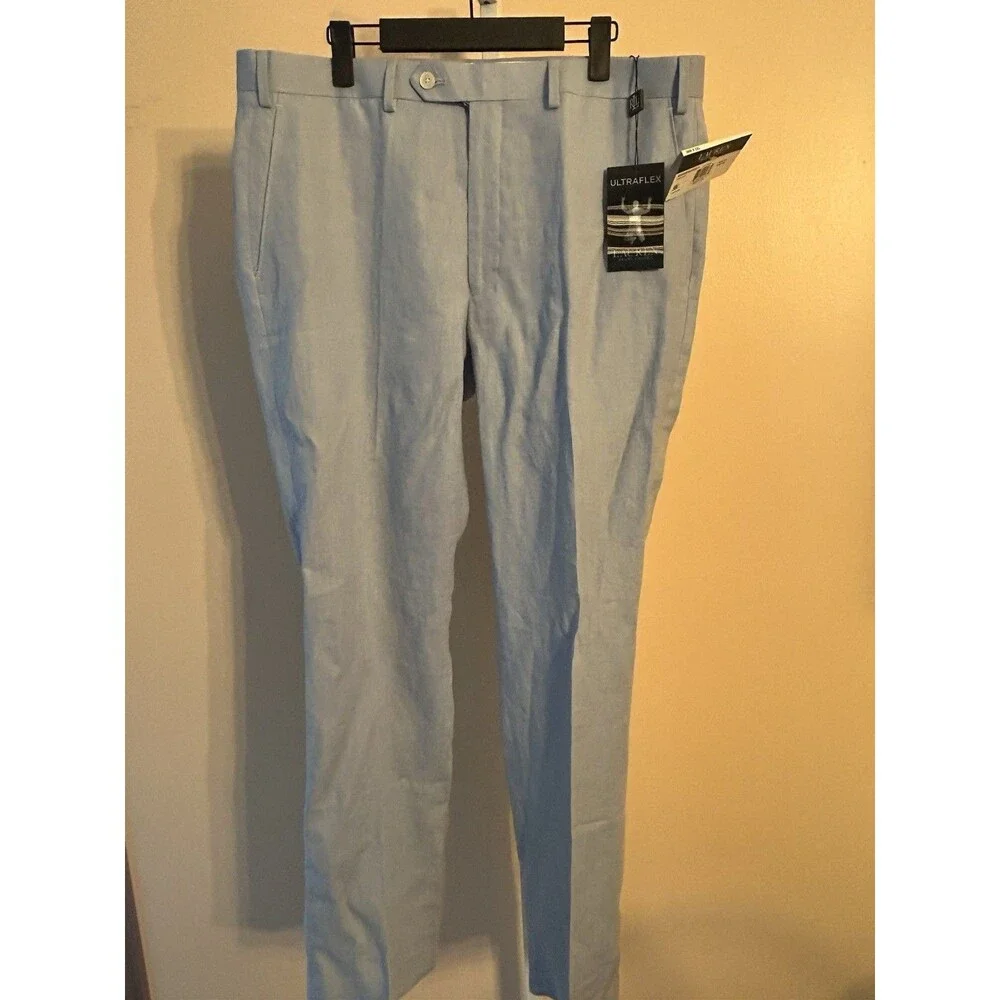 Mens RALPH LAUREN dress pants 36x32 Light Blue ULTRA FLEX Lightweight Preppy - Picture 10 of 16